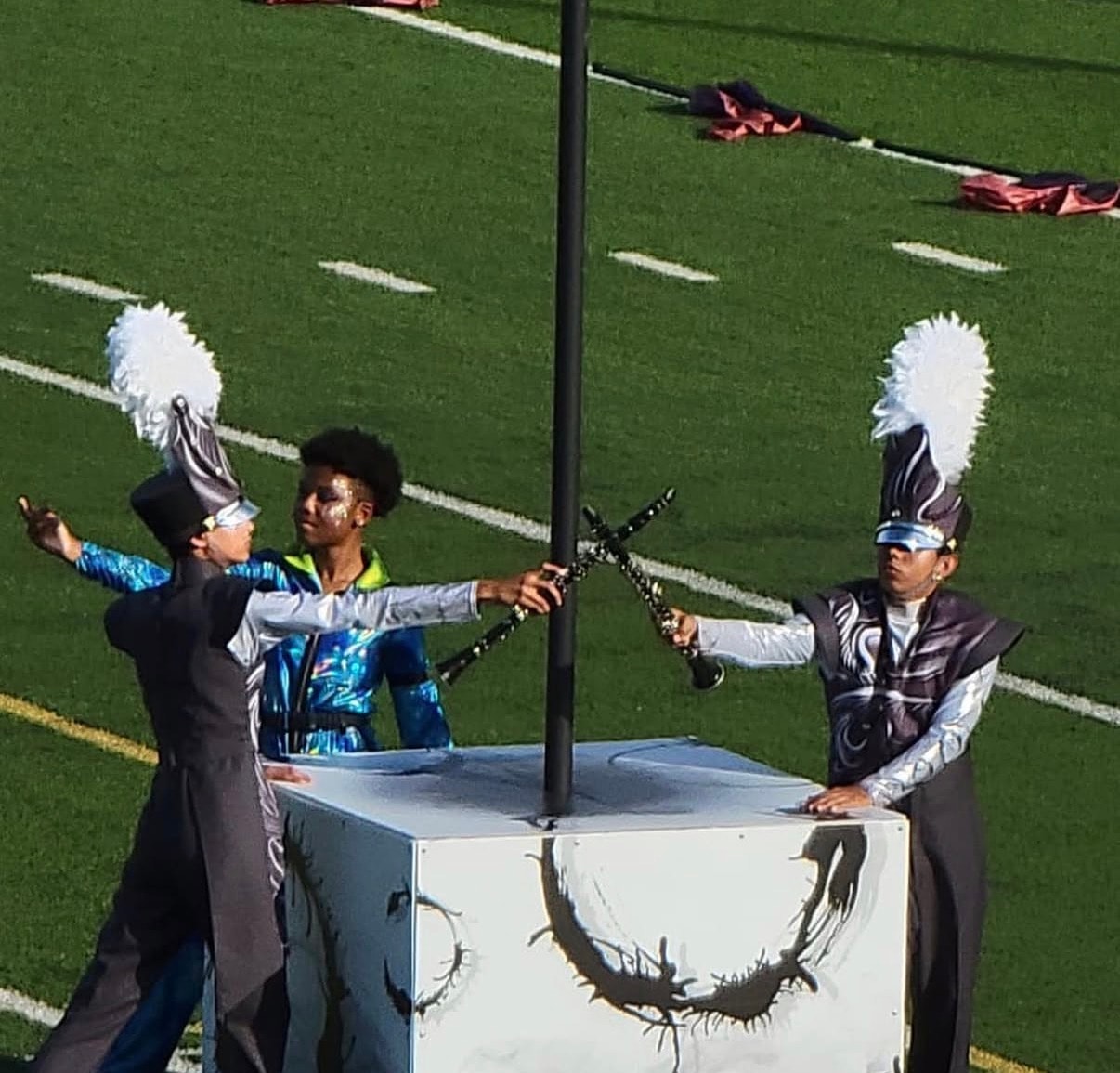 Daniel marching at Klein Oak High School, sophomore year